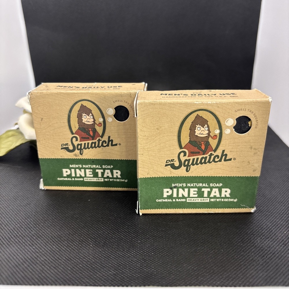 Dr. Squatch Pine Tar Soap for Men - 5ozx2